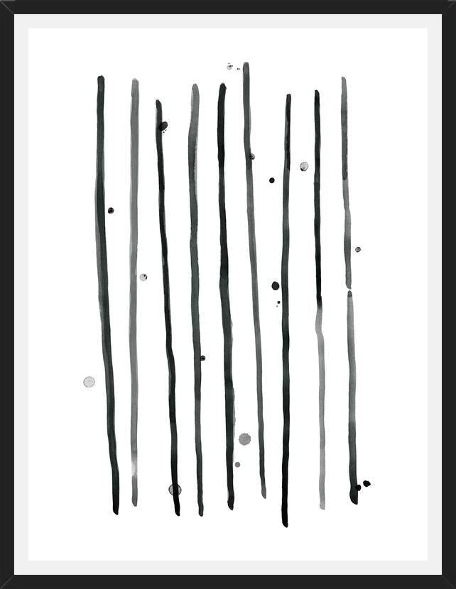 Cuadro Watercolor lines & dots - vertical