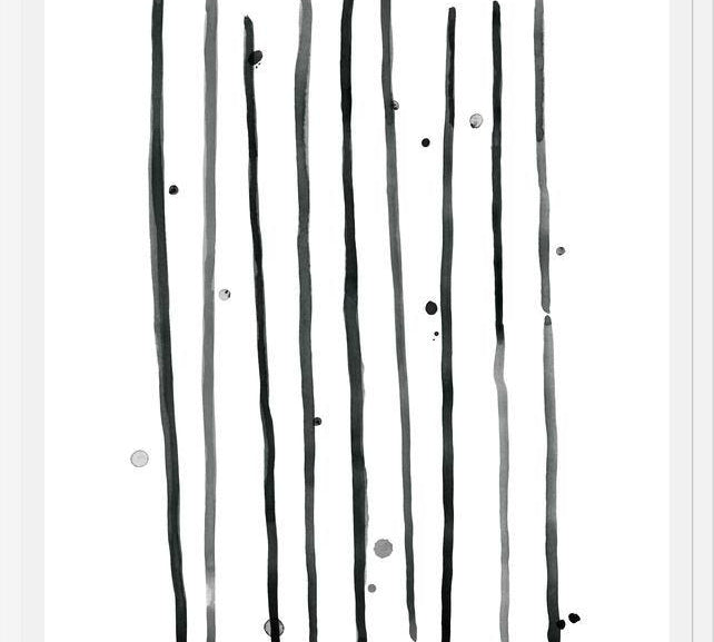 Cuadro Watercolor lines & dots - vertical