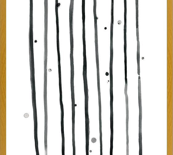 Cuadro Watercolor lines & dots - vertical