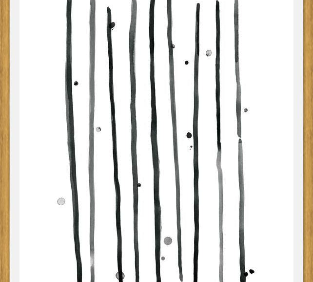Cuadro Watercolor lines & dots - vertical
