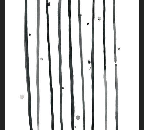 Cuadro Watercolor lines & dots - vertical