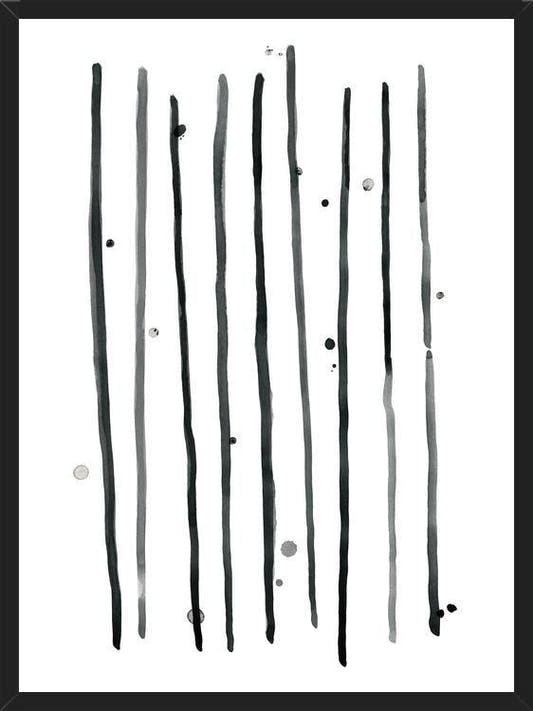 Cuadro Watercolor lines & dots - vertical