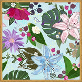 Cuadro Lily, Rose and Bud. Vibrant Pattern