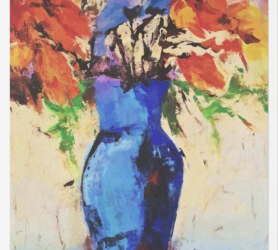 Cuadro Blue Vase with Flowers