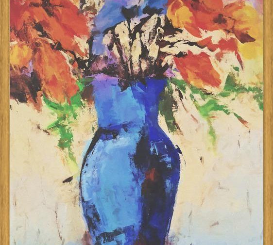 Cuadro Blue Vase with Flowers