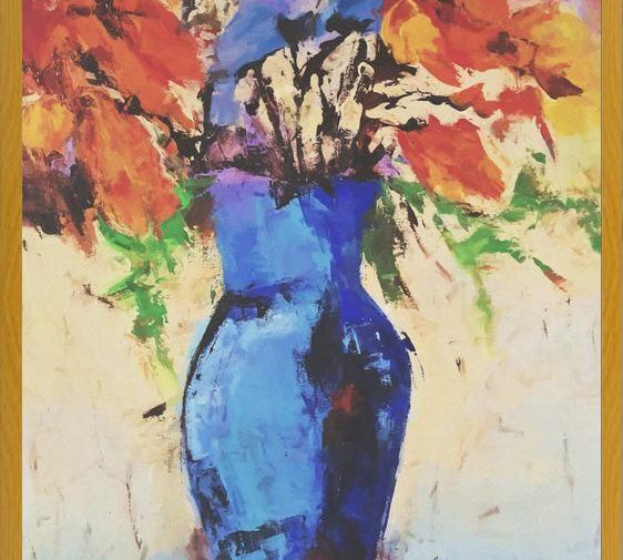 Cuadro Blue Vase with Flowers