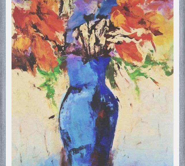 Cuadro Blue Vase with Flowers