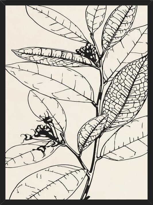 Cuadro MINIMAL LEAVES - 01 NUDE