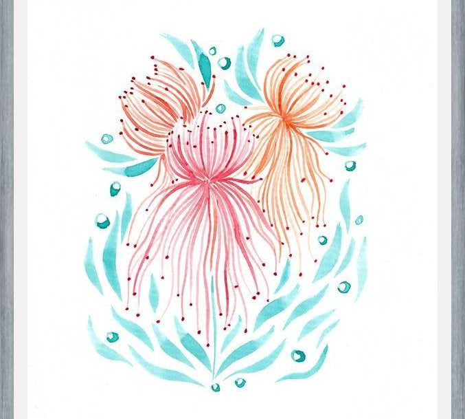 Cuadro Flores medusas