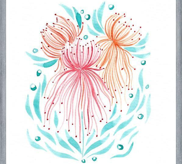 Cuadro Flores medusas