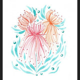 Cuadro Flores medusas