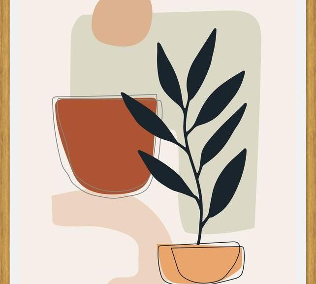Cuadro Abstract Shapes Floral 1
