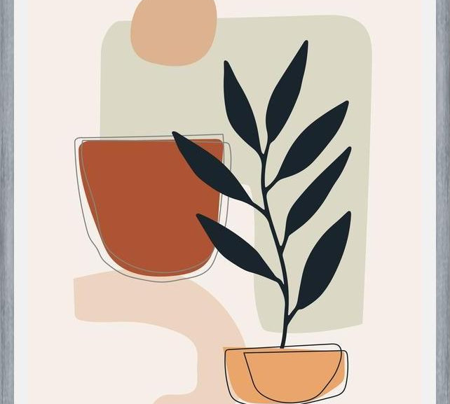 Cuadro Abstract Shapes Floral 1