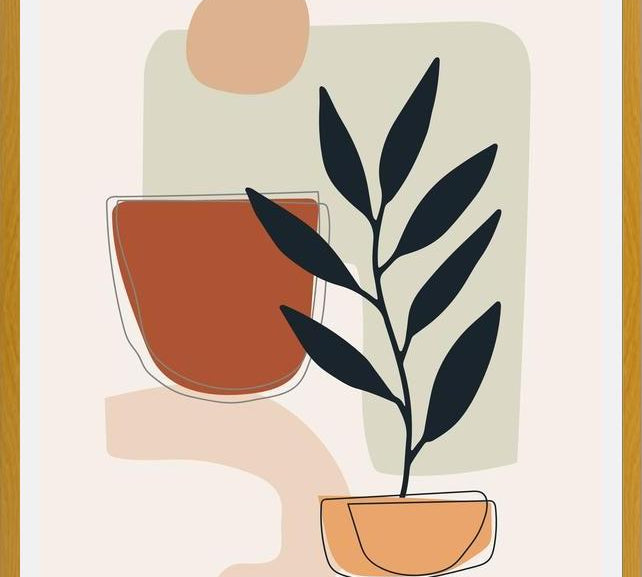 Cuadro Abstract Shapes Floral 1