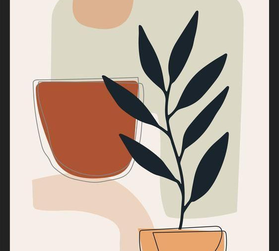 Cuadro Abstract Shapes Floral 1