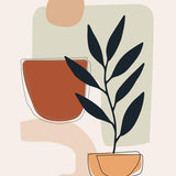 Canvas Abstract Shapes Floral 1