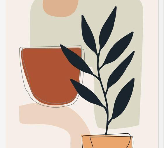Cuadro Abstract Shapes Floral 1