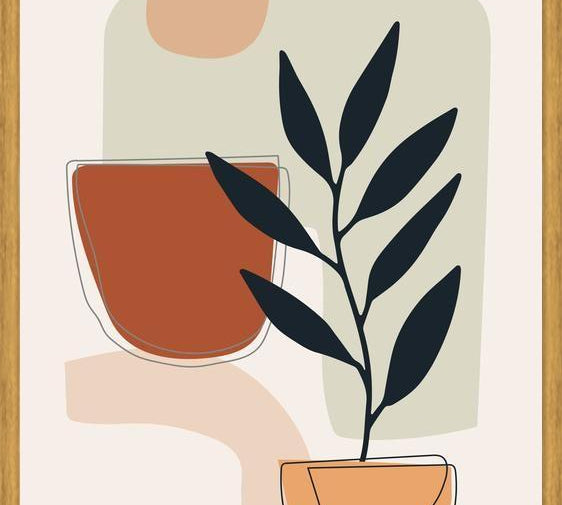 Cuadro Abstract Shapes Floral 1