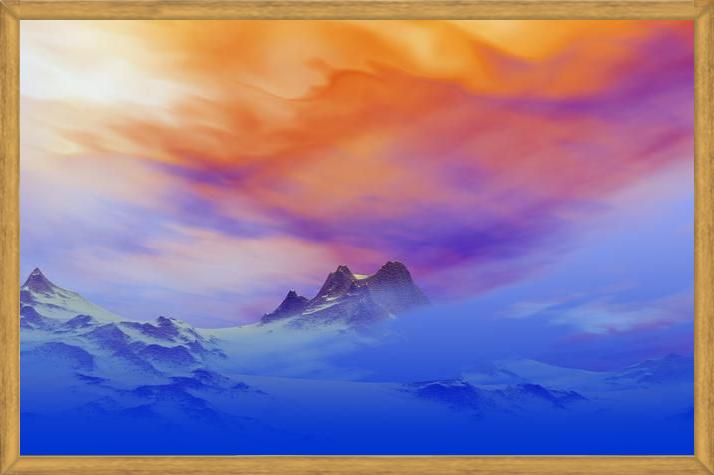 Cuadro Snowy Mountains Sunset 3
