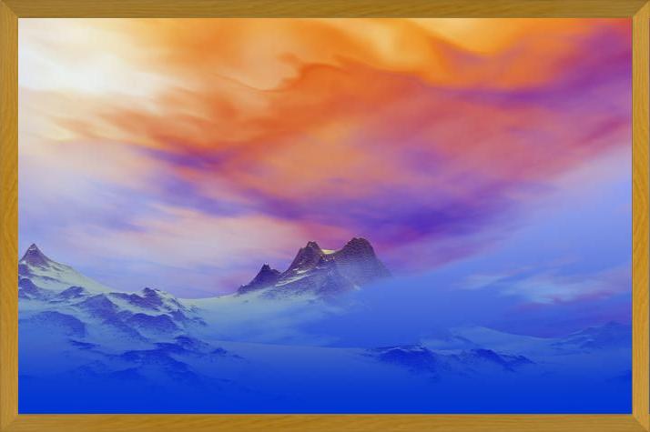 Cuadro Snowy Mountains Sunset 3