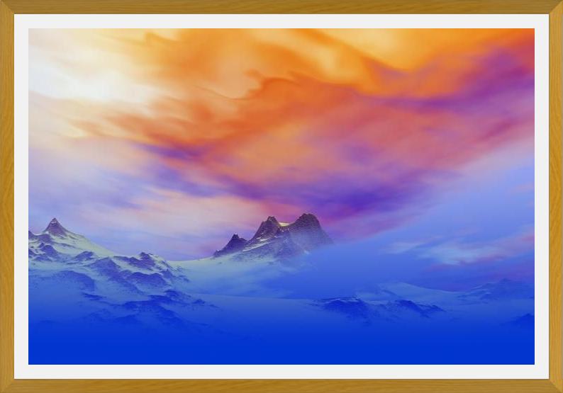 Cuadro Snowy Mountains Sunset 3