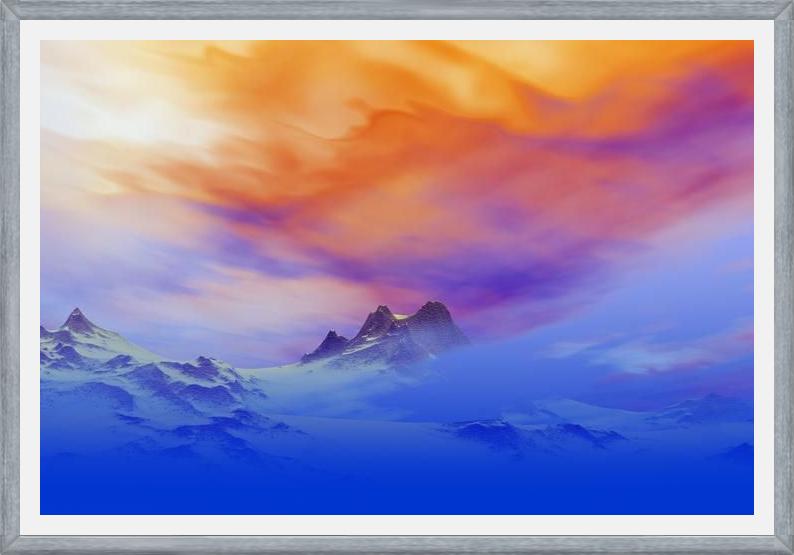 Cuadro Snowy Mountains Sunset 3