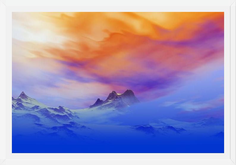 Cuadro Snowy Mountains Sunset 3
