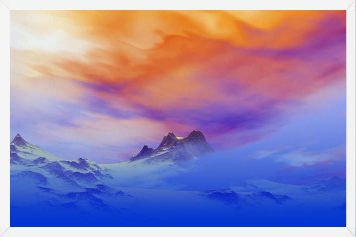 Cuadro Snowy Mountains Sunset 3