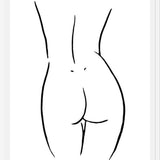 Cuadro Female body sketch 5 - Black and white