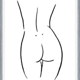 Cuadro Female body sketch 5 - Black and white