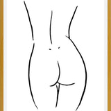 Cuadro Female body sketch 5 - Black and white