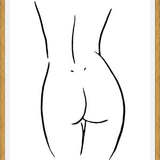 Cuadro Female body sketch 5 - Black and white