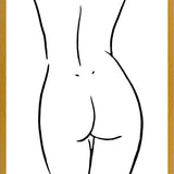 Cuadro Female body sketch 5 - Black and white