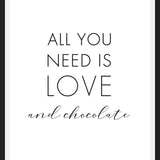 Cuadro All you need is love and chocolate