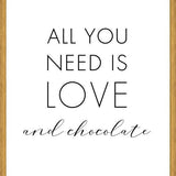 Cuadro All you need is love and chocolate