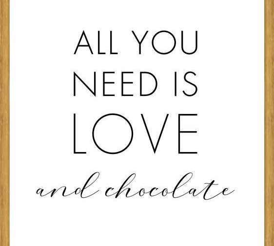 Cuadro All you need is love and chocolate