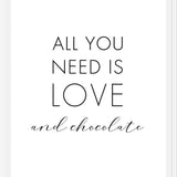 Cuadro All you need is love and chocolate