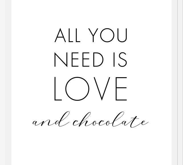 Cuadro All you need is love and chocolate