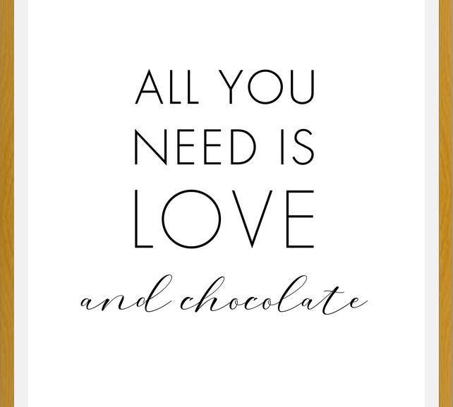 Cuadro All you need is love and chocolate