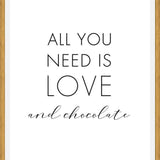 Cuadro All you need is love and chocolate