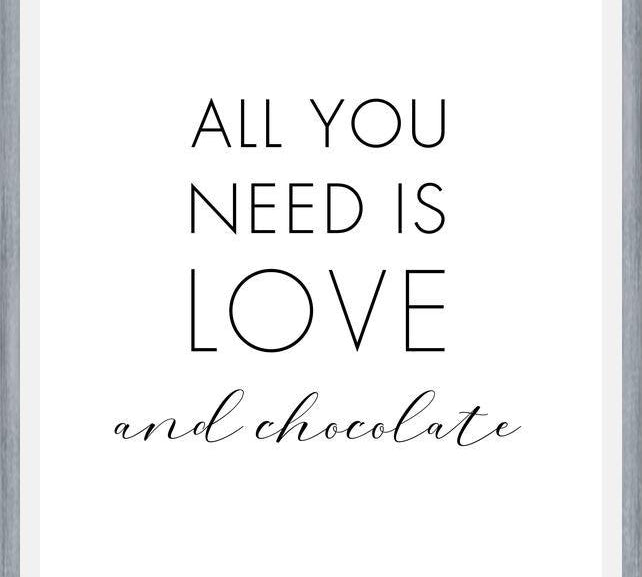 Cuadro All you need is love and chocolate