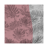 Canvas Tropical Leaves Rose