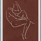Cuadro Male body sketch - Chocolate