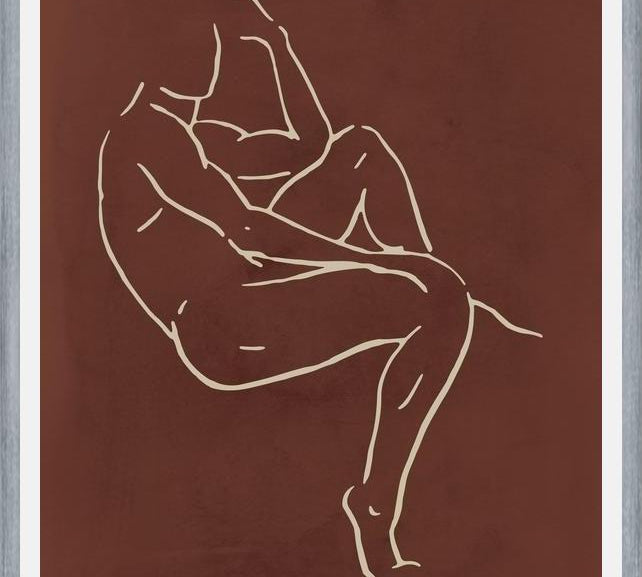 Cuadro Male body sketch - Chocolate