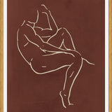 Cuadro Male body sketch - Chocolate