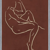 Cuadro Male body sketch - Chocolate