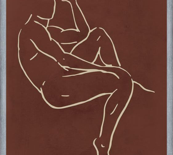 Cuadro Male body sketch - Chocolate