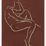 Cuadro Male body sketch - Chocolate