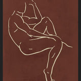 Cuadro Male body sketch - Chocolate