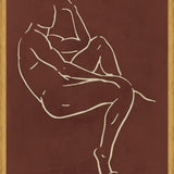 Cuadro Male body sketch - Chocolate